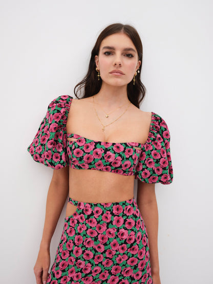 Dolcetto Crop Top Red - For Love & Lemons