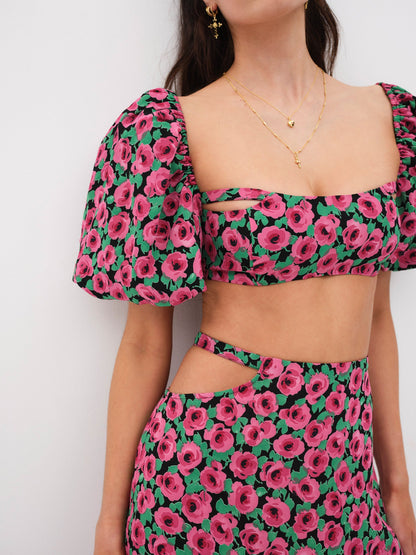 Dolcetto Crop Top Red - For Love & Lemons