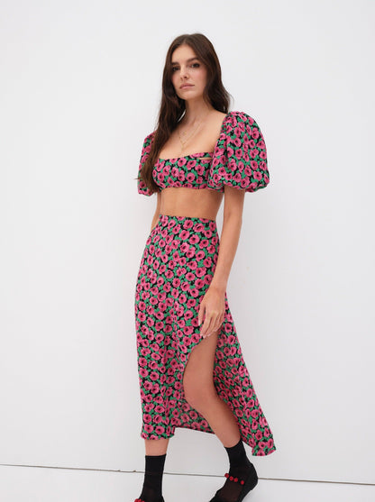Dolcetto Crop Top Red - For Love & Lemons