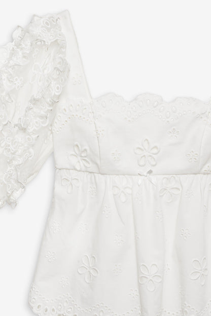 Daisy Eyelet Top White - For Love & Lemons