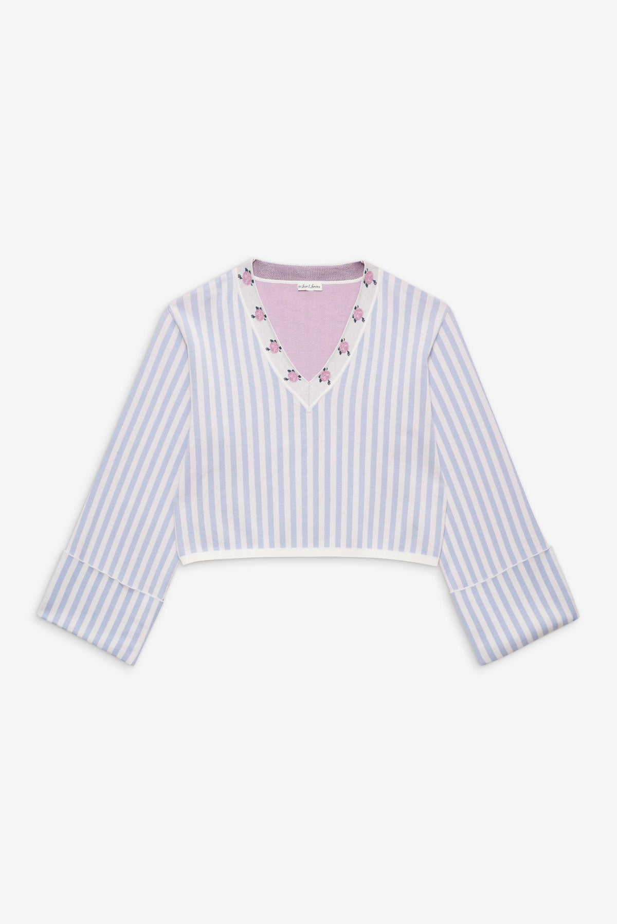 Edie Jacquard Knit Sweater Blue - For Love & Lemons