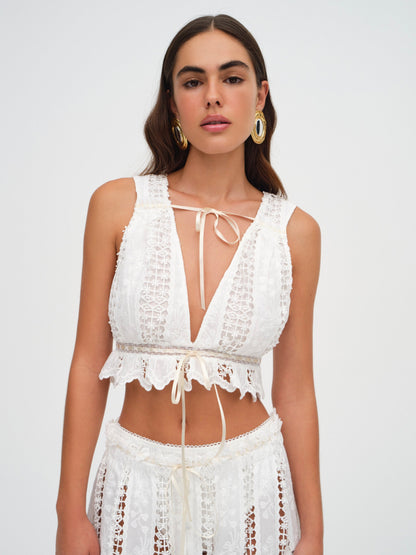 Tracy Top White - For Love & Lemons