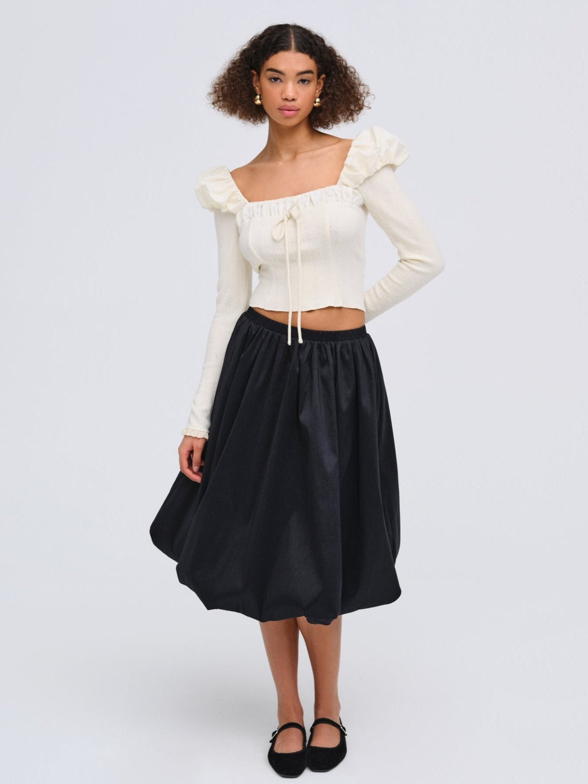 Aliyah Pointelle Top Cream - For Love & Lemons