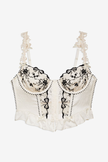 Bow Time Bustier Cream - For Love & Lemons