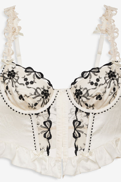 Bow Time Bustier Cream - For Love & Lemons