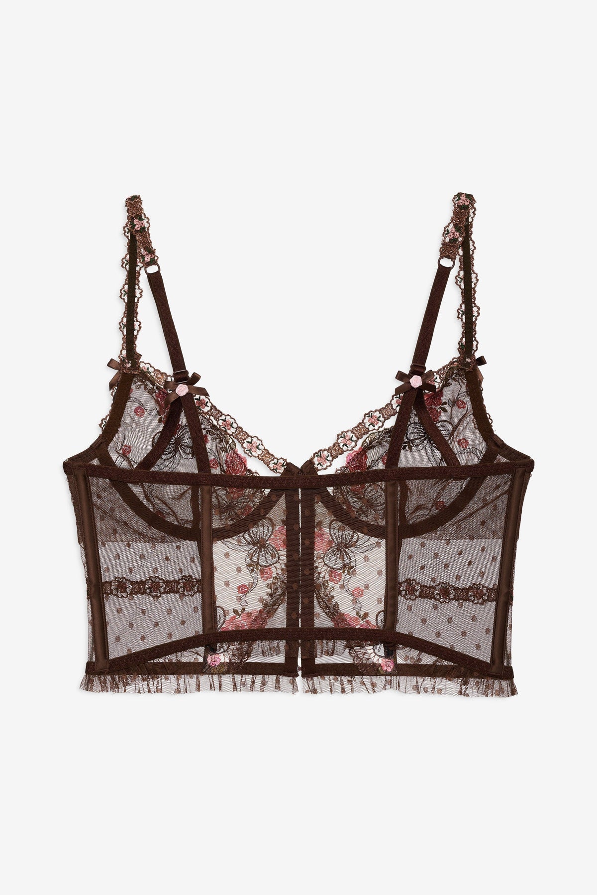 Runaway Bows Bustier Brown - For Love & Lemons