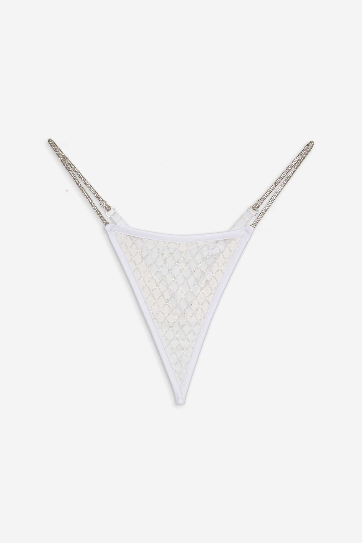 Glitter Thong Panty White - For Love & Lemons
