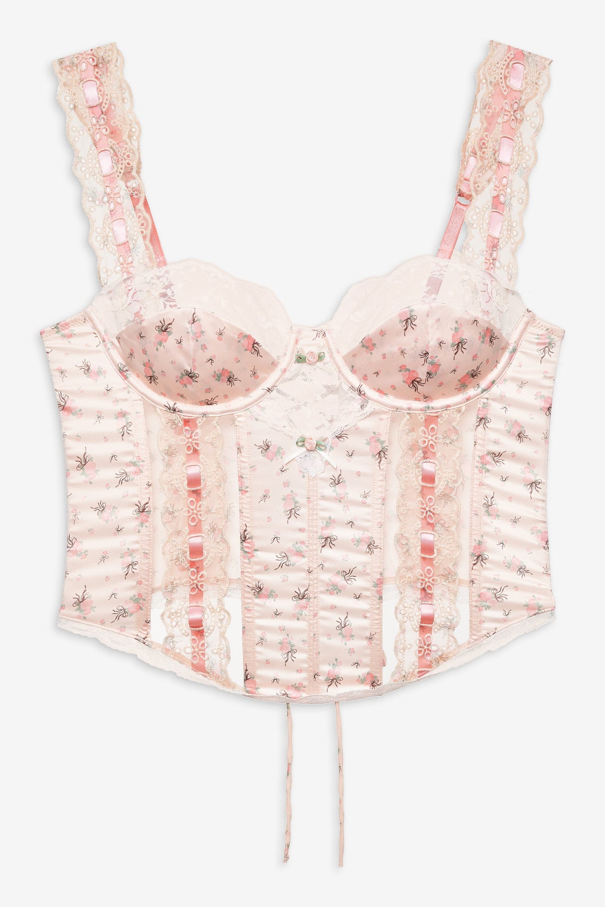 Peaches & Cream Bustier Peach - For Love & Lemons