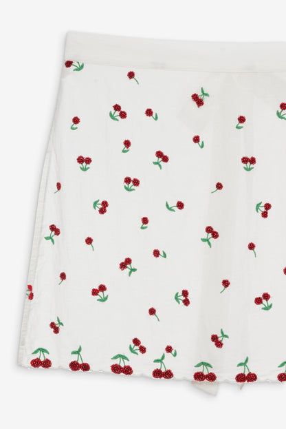 Beaded Cherries Apron Red - For Love & Lemons