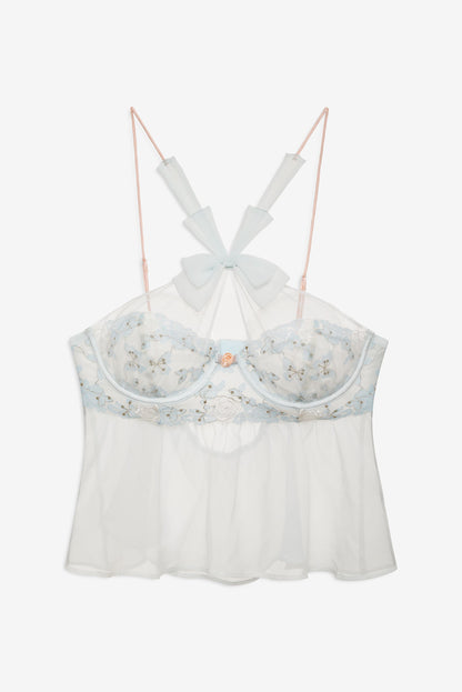 Winter Roses Top Blue - For Love & Lemons