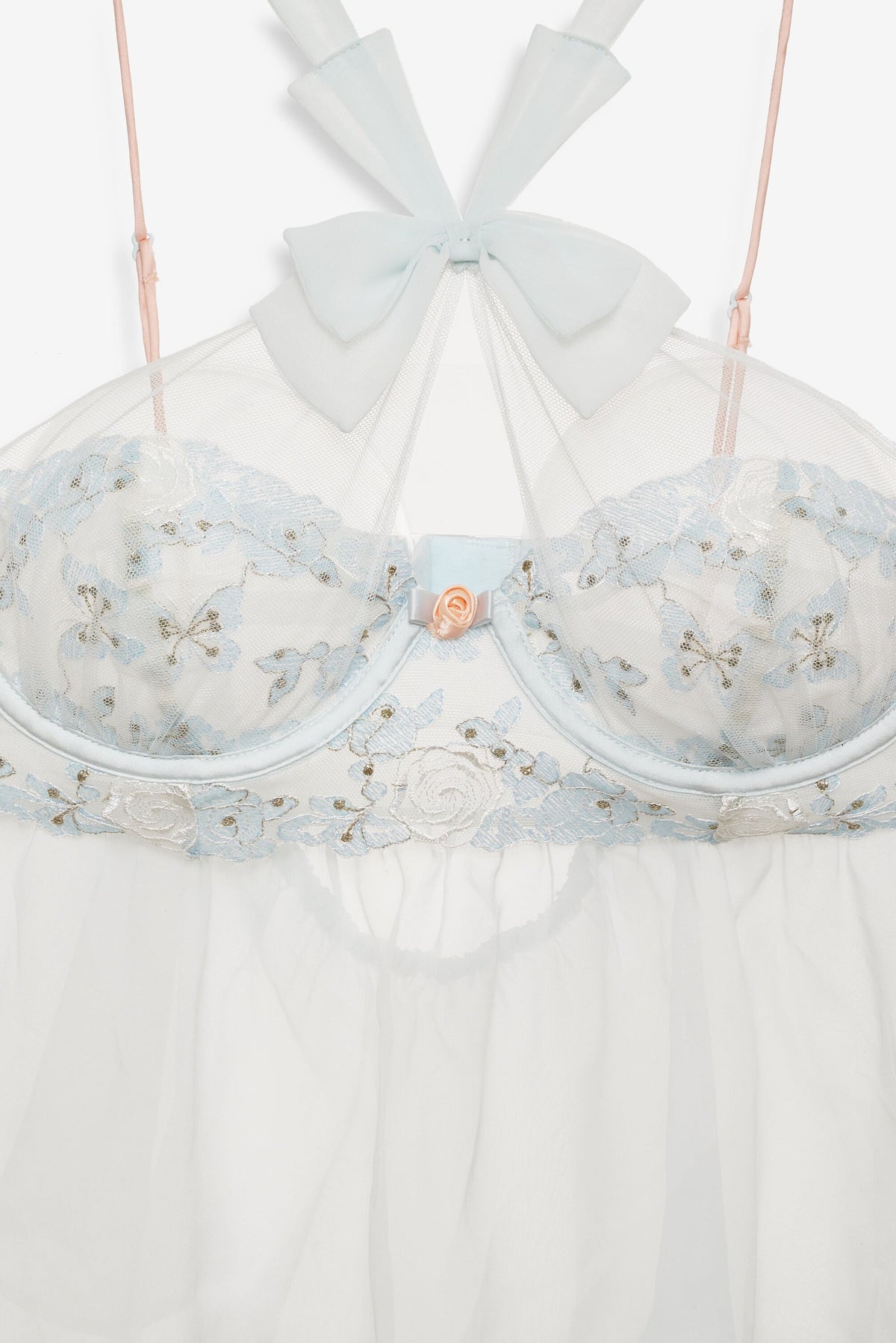 Winter Roses Top Blue - For Love & Lemons