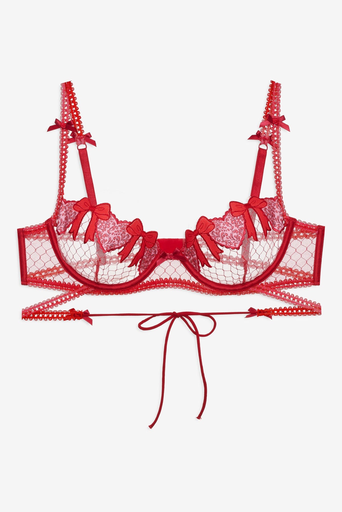 Perfect Match Underwire Bra Red - For Love & Lemons