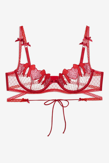 Perfect Match Underwire Bra Red - For Love & Lemons