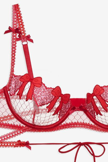 Perfect Match Underwire Bra Red - For Love & Lemons