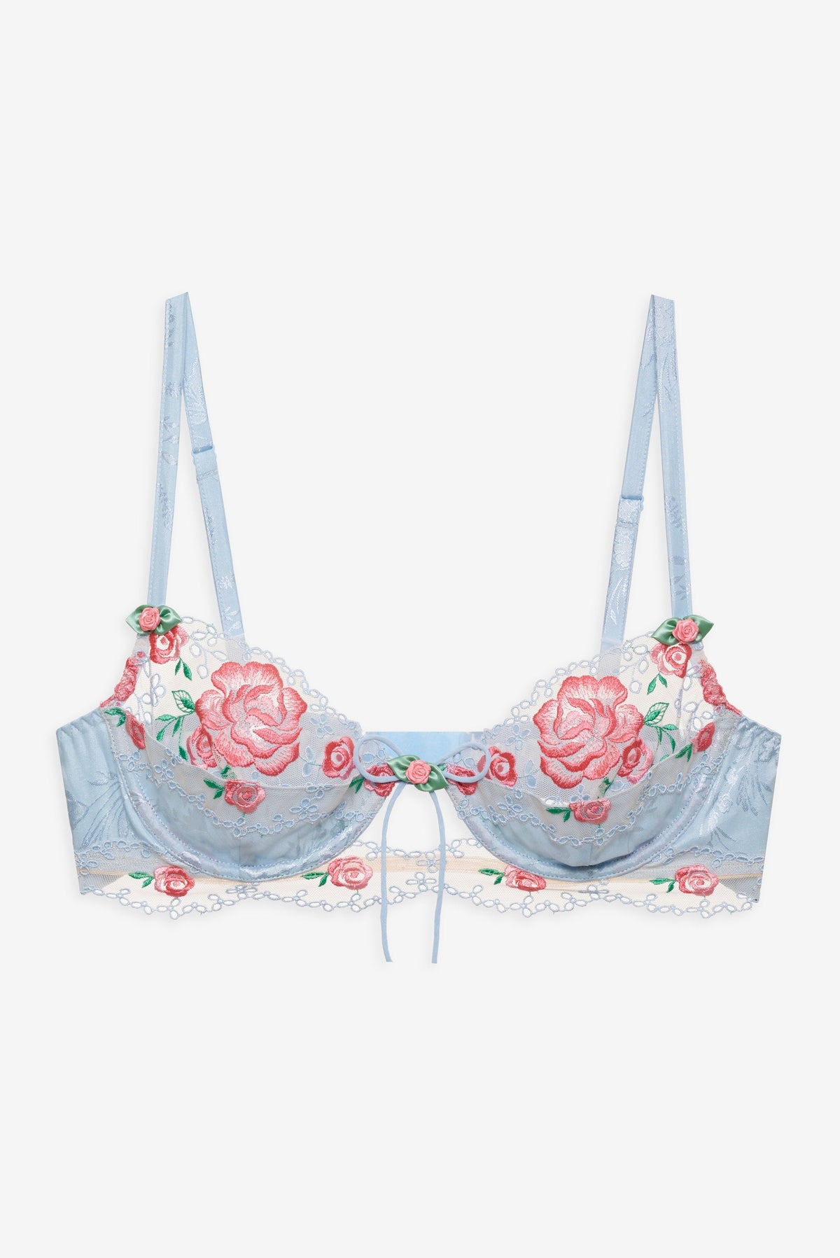 Vintage Rose Eyelet Bra Blue - For Love & Lemons