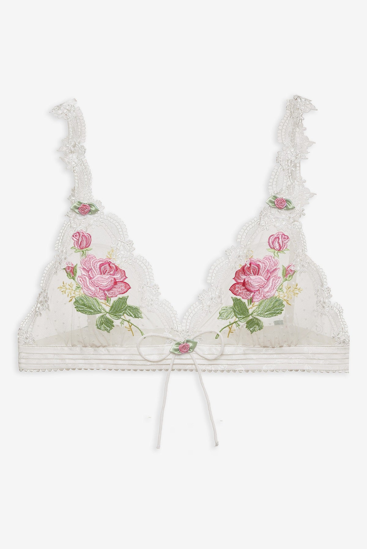 Heirloom Rose Bralette White - For Love & Lemons