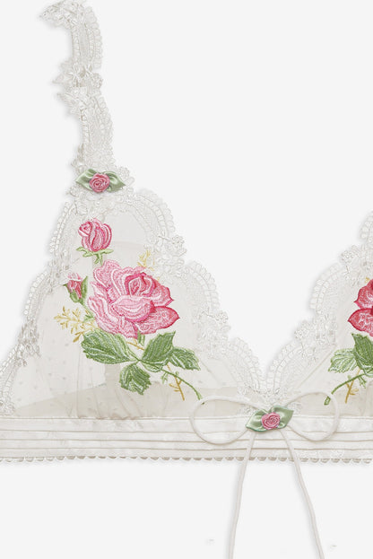 Heirloom Rose Bralette White - For Love & Lemons