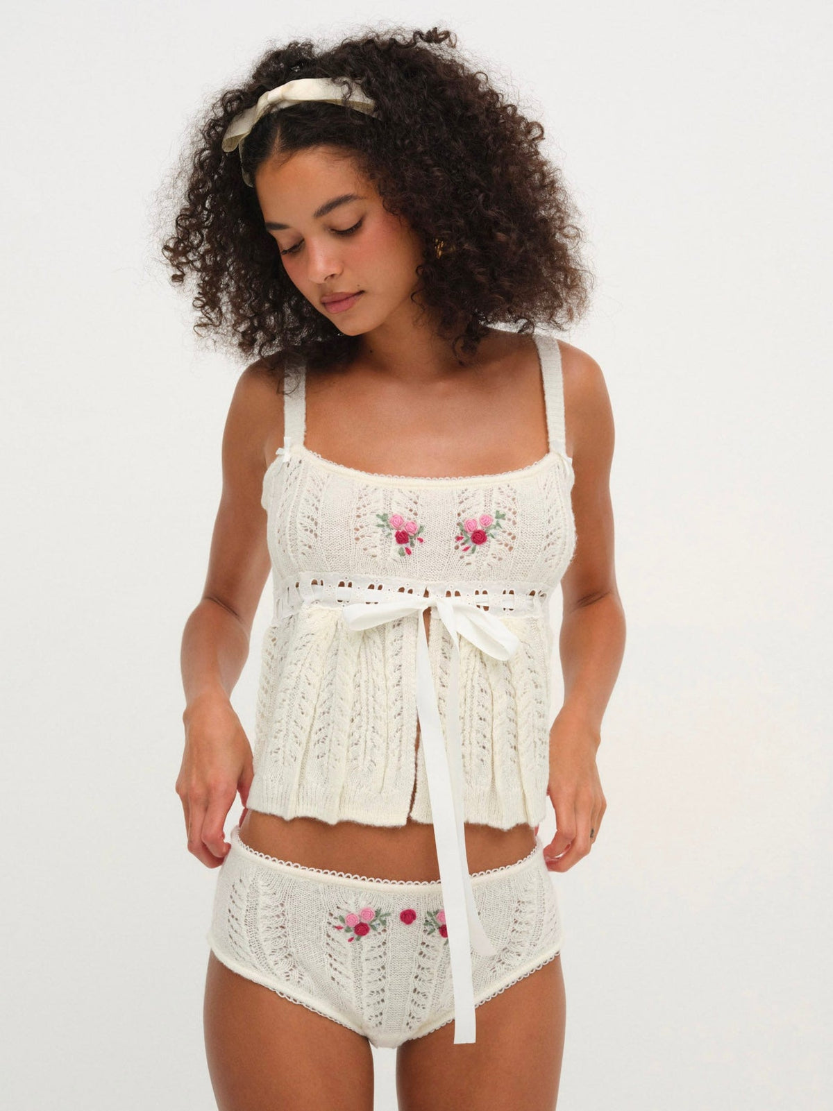 Nathalie Cheeky Panty White - For Love & Lemons