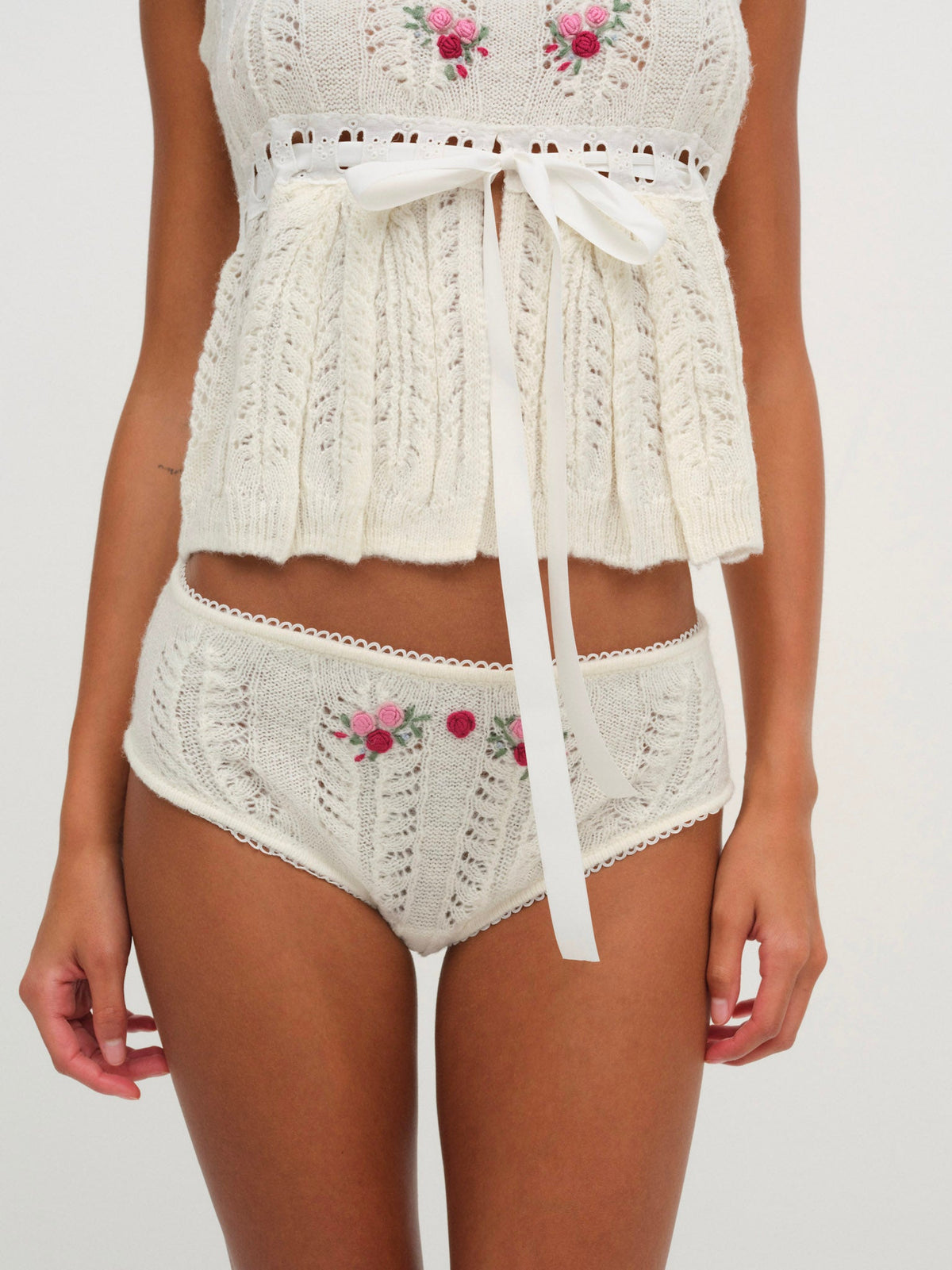 Nathalie Cheeky Panty White - For Love & Lemons