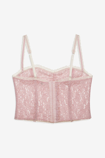 Pamela Stretch Bustier Pink - For Love & Lemons