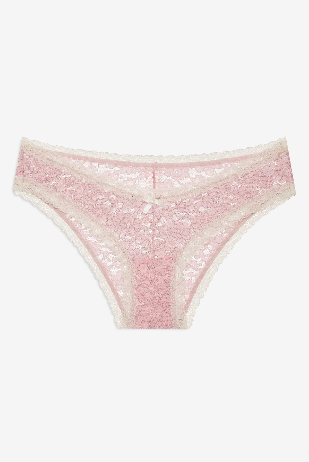 Pamela Stretch Lace Cheeky Panty Pink - For Love & Lemons