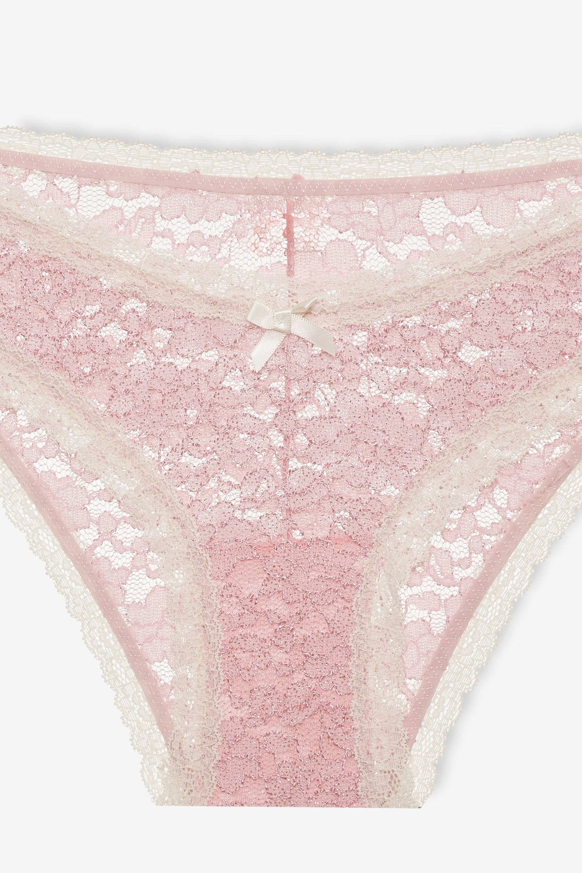 Pamela Stretch Lace Cheeky Panty Pink - For Love & Lemons
