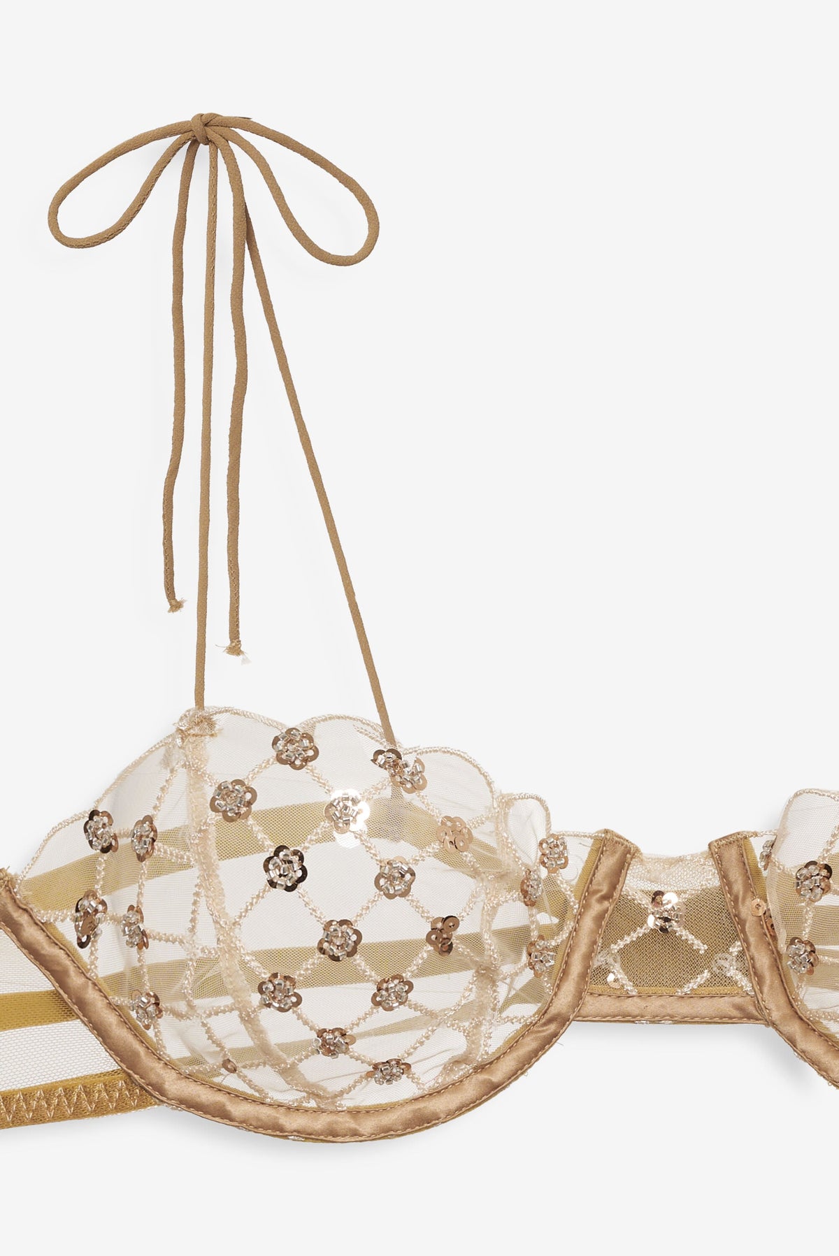 Dazzle Me Underwire Bra Gold - For Love & Lemons