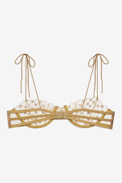 Dazzle Me Underwire Bra Gold - For Love & Lemons