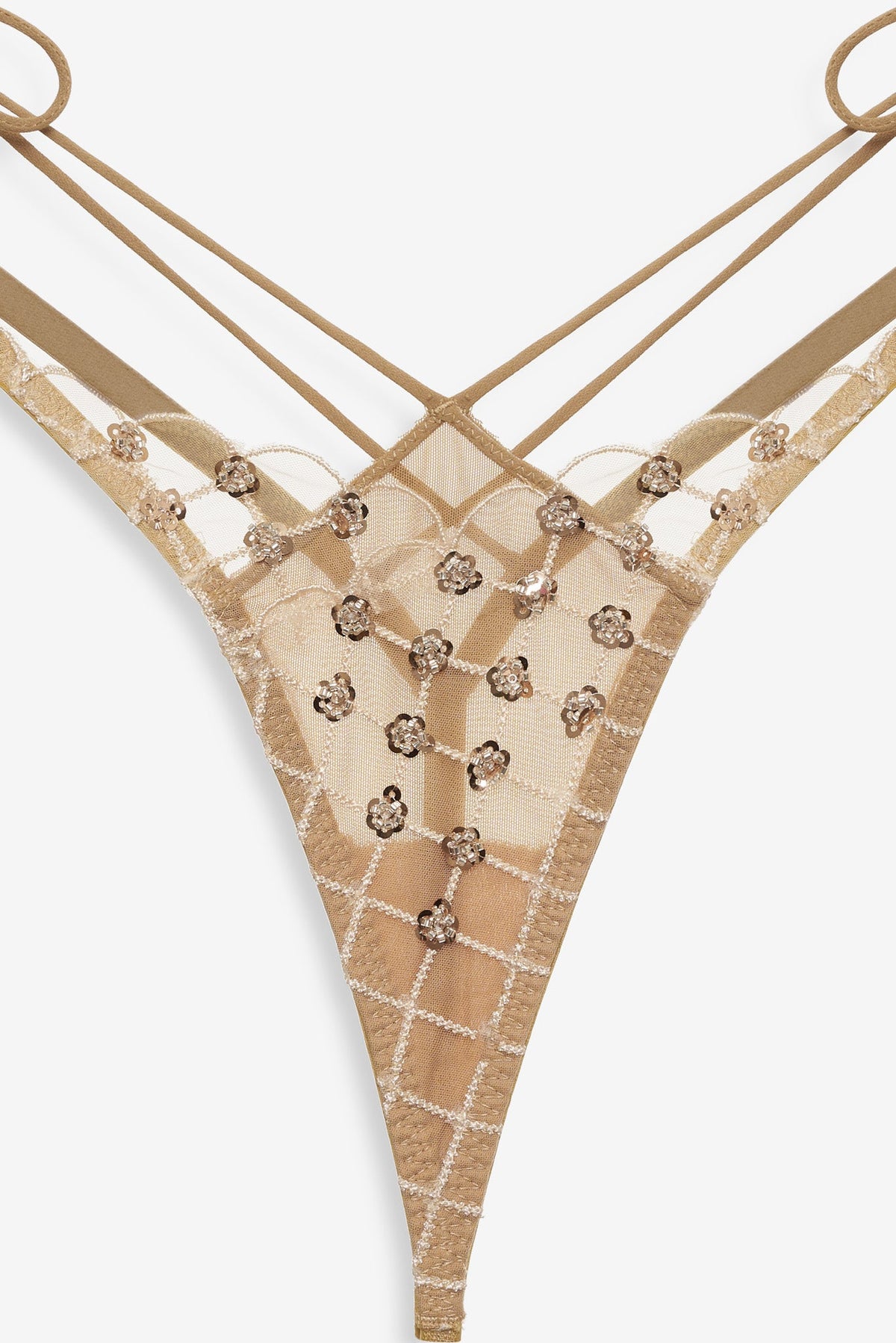 Dazzle Me Thong Panty Gold - For Love & Lemons