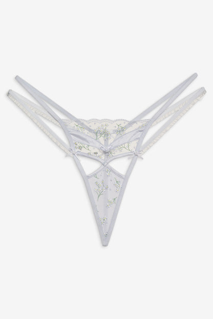 Baby's Breath Thong Panty Blue - For Love & Lemons