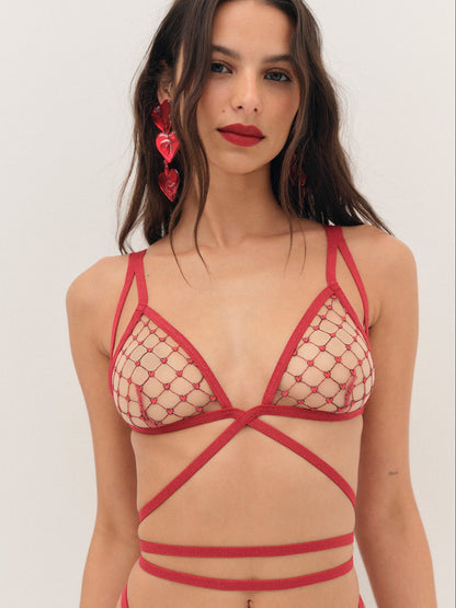 Scarlet Bralette Red - For Love & Lemons