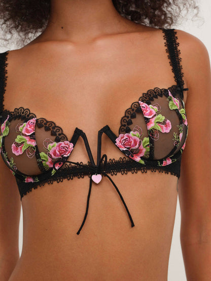 Love Garden Underwire Bra Black - For Love & Lemons