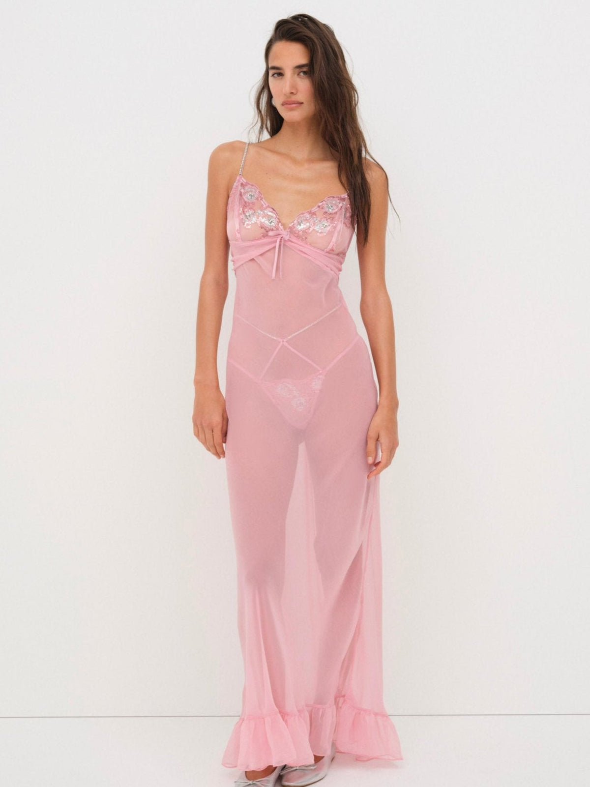 Kristi Maxi Slip Dress Mauve - For Love & Lemons