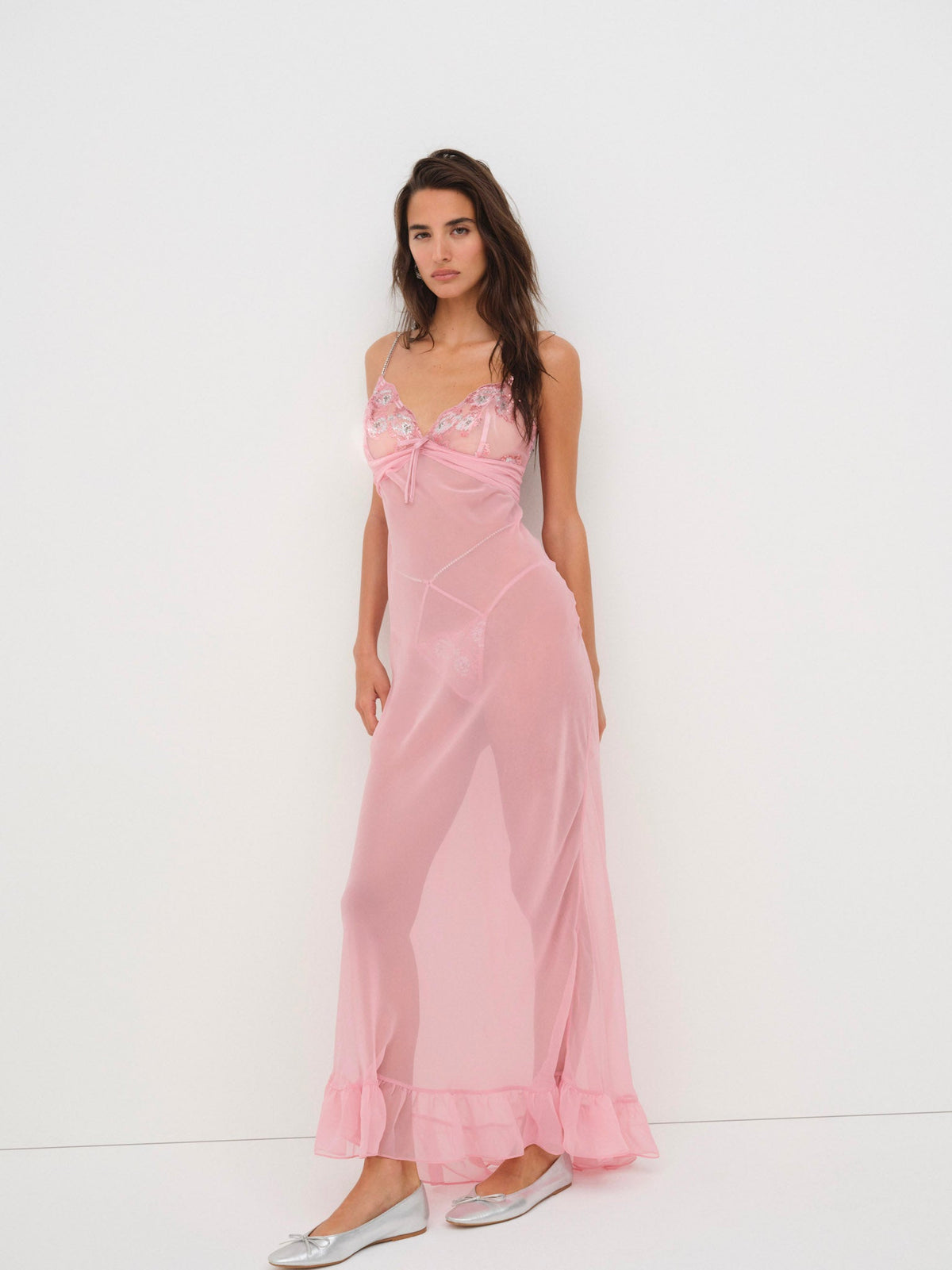 Kristi Maxi Slip Dress Mauve - For Love & Lemons