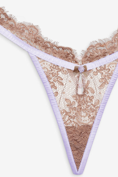 Holly Thong Panty Chocolate - For Love & Lemons