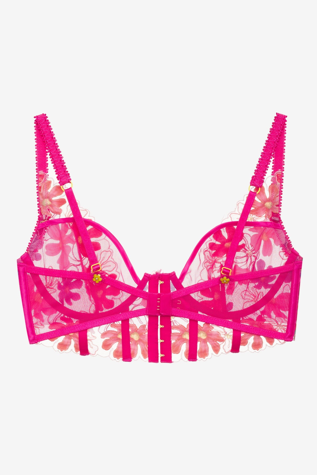 Anemone Floral Underwire Bra Pink - For Love & Lemons