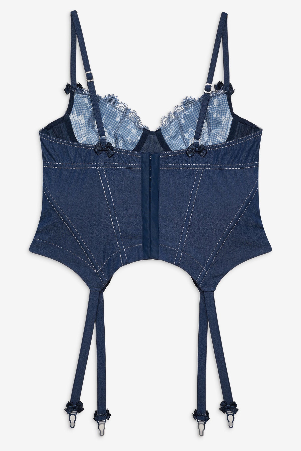 Denim Hearts Bustier Blue - For Love & Lemons