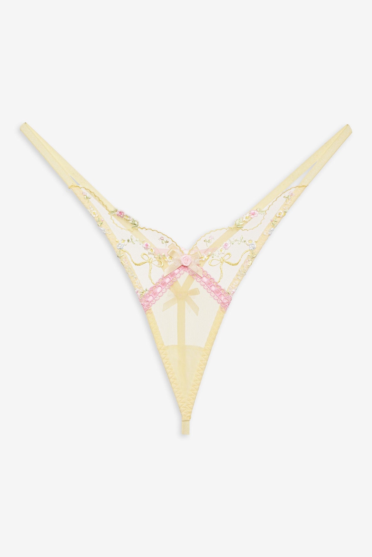 Sunny Bouquet Thong Panty Multi Yellow - For Love & Lemons
