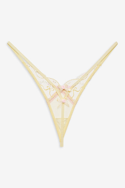 Sunny Bouquet Thong Panty Multi Yellow - For Love & Lemons