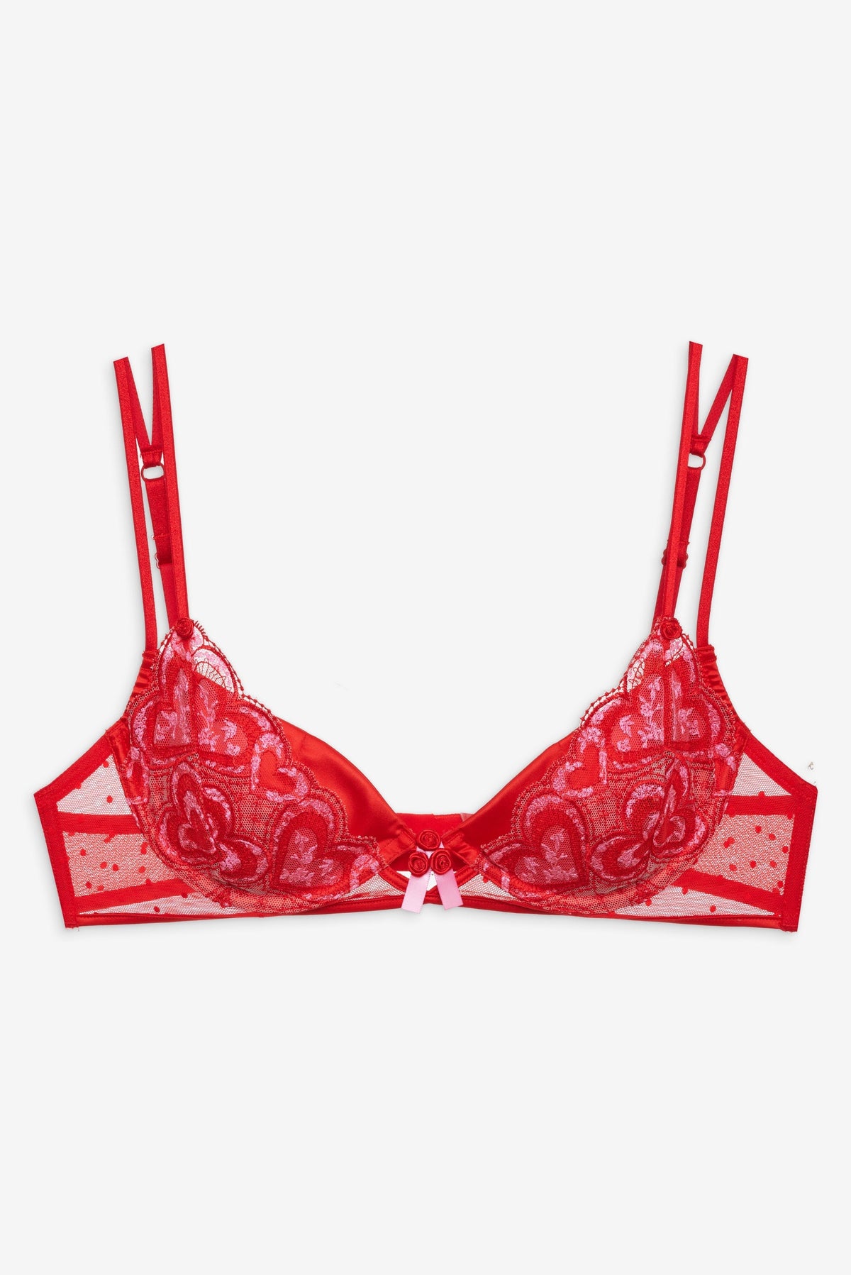 Heartbeat Underwire Bra Red - For Love & Lemons
