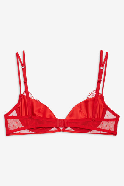 Heartbeat Underwire Bra Red - For Love & Lemons