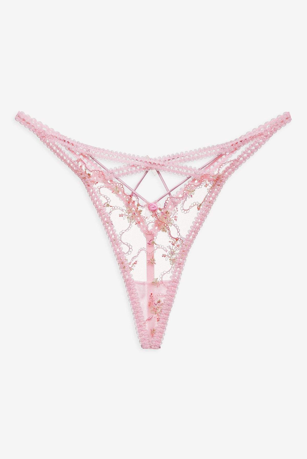 Dainty Daphne Thong Panty Pink - For Love & Lemons