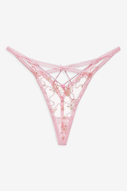 Dainty Daphne Thong Panty Pink - For Love & Lemons