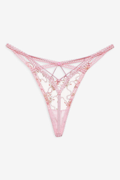 Dainty Daphne Thong Panty Pink - For Love & Lemons