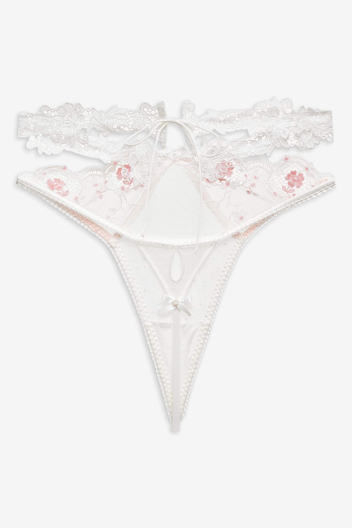 Le Fleur Thong Panty Peach - For Love & Lemons