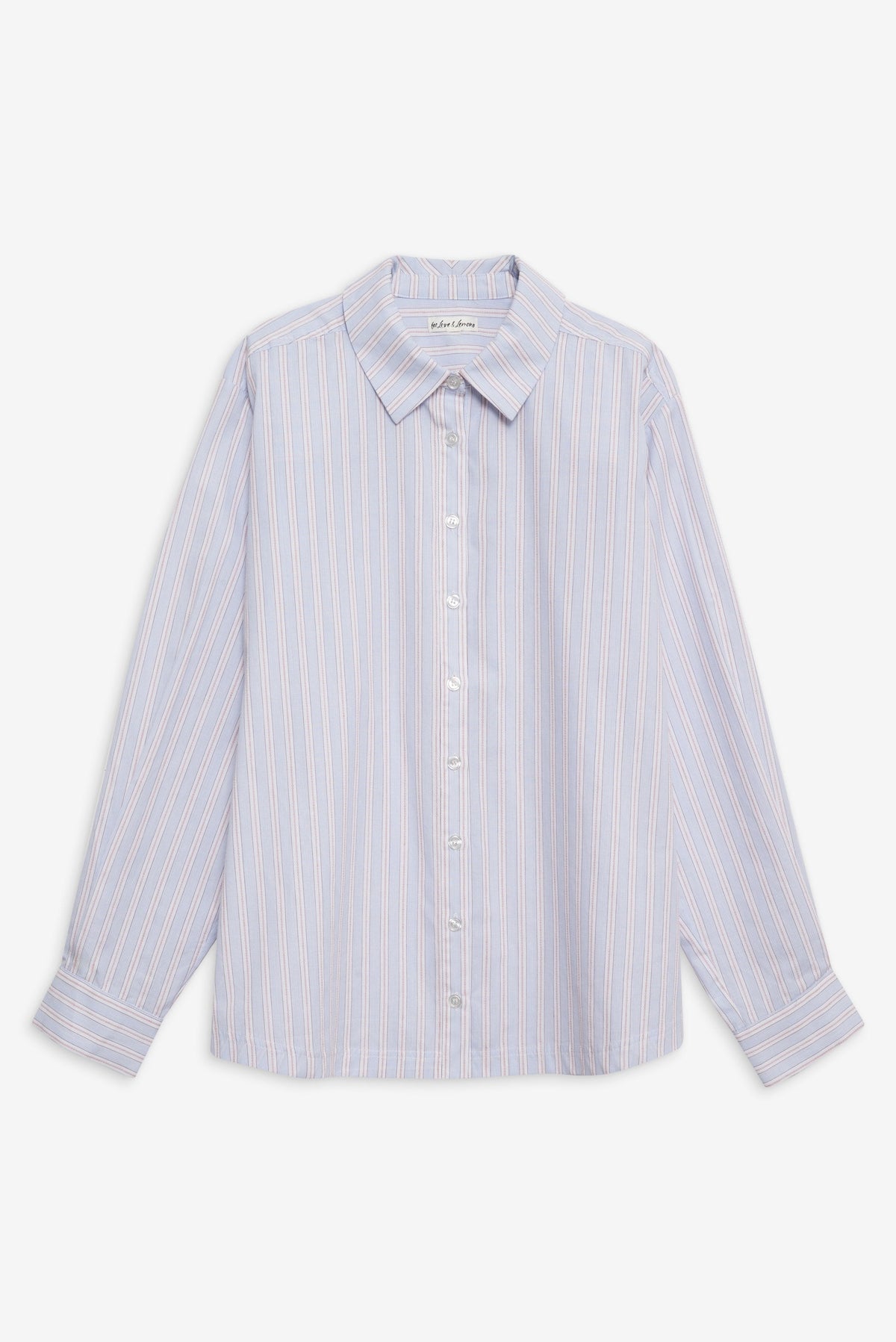 Lakeside Stripe Button Down Top Blue - For Love & Lemons