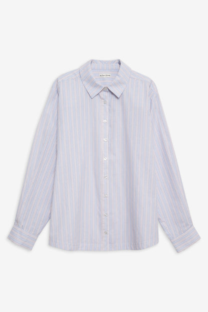 Lakeside Stripe Button Down Top Blue - For Love & Lemons