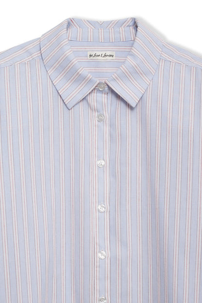 Lakeside Stripe Button Down Top Blue - For Love & Lemons