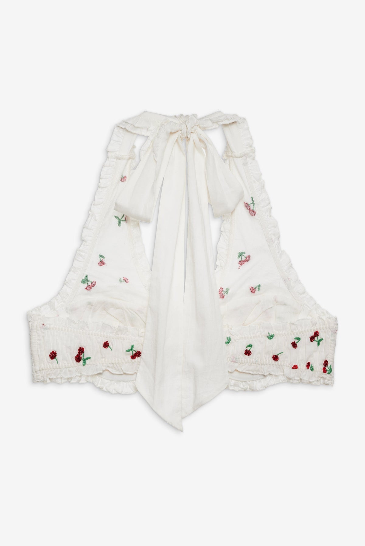 Beaded Cherries Underwire Bra Red - For Love & Lemons
