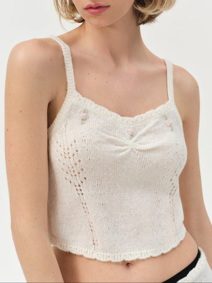 London Knit Cami Top Cream - For Love & Lemons